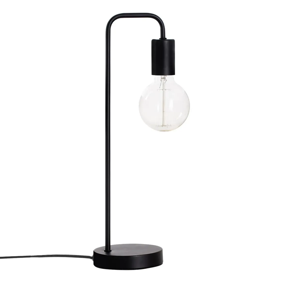 Lámpara De Mesa Keli Negra De Metal 45Cm