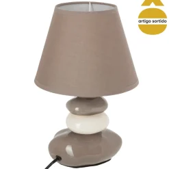 Lámpara De Mesa Leny 4 Piedras 31Cm