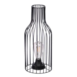 Lámpara de mesa negra de metal 38cm