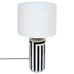 Lámpara de mesa negro y blanco de cerámica 50cm