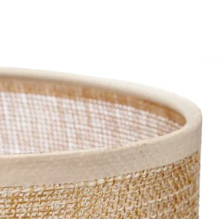 Lámpara de mesa ovalada efecto madera 28.5cm