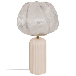 Lámpara de mesa PHYLAS beige de cerámica 45,5cm