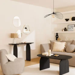 Lámpara De Mesa Raia Blanca En Cerámica 38cm