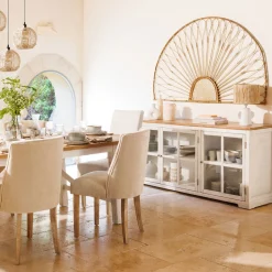 Lámpara De Mesa Raia Blanca En Cerámica 38cm