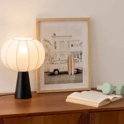 Lámpara de mesa TOBIE negra 33cm