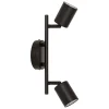 Lámpara de pared VICO negro con 2 bombillas