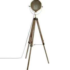 Lámpara De Pie Ebor Bronce Trípode 150Cm