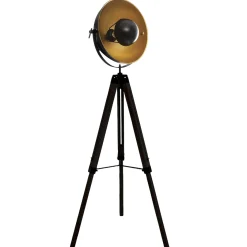 Lámpara De Pie Lathi Negra Y Dorada 156.5x65x57Cm