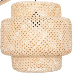 Lámpara De Pie Liby Beige Bambú 64x173Cm