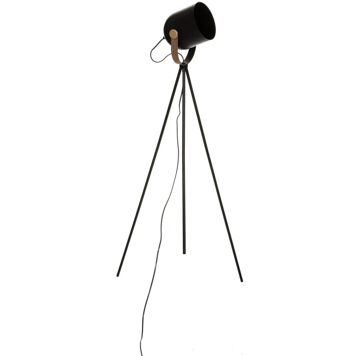 Lámpara De Pie Metal Negra 136Cm