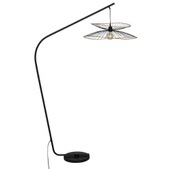 Lámpara De Pie Negro 177cm Alara