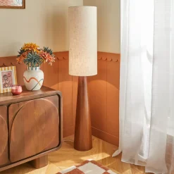 Lámpara de pie SERGIO de madera 150cm