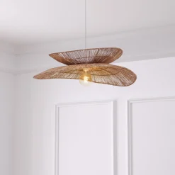 Lámpara de techo ALARA beige de yute 69.5cm