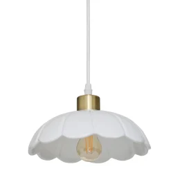 Lámpara de techo BRUNA blanca de cerámica 23cm