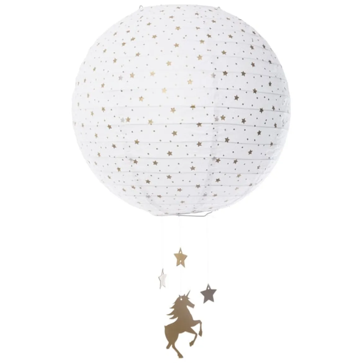 Lámpara De Techo De Papel Unicornio 35Cm