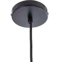 Lámpara De Techo De Ratán Negra 35x25Cm