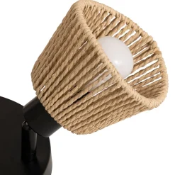 Lámpara de techo MYHA beige de cuerda 3 bombillas