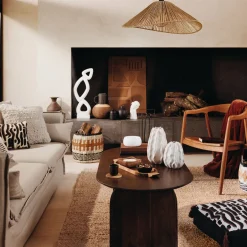 Lámpara De Techo Myha Beige De Cuerda