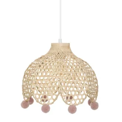 Lámpara De Techo Pomme Beige Bambú 28Cm