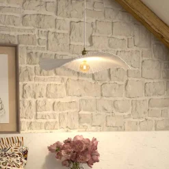 Lámpara de techo TEHANI blanca 57cm