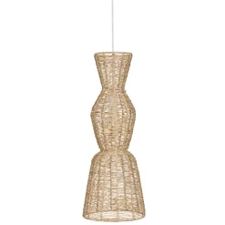 Lámpara de techo TITUS beige de yute 68cm