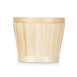 Maceta beige de bambú 19cm