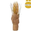 Maceta bolsa de rafia con planta artificial