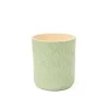 Maceta Cerámica Hojas Verdes 15x17.5Cm