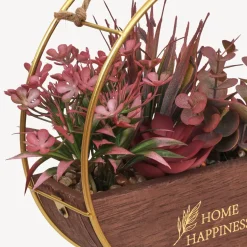 Maceta colgante con planta artificial 20cm