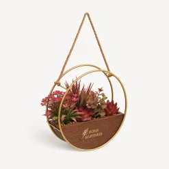 Maceta colgante con planta artificial 20cm
