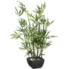 Maceta Con Bambú Artificial 76Cm