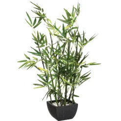 Maceta Con Bambú Artificial 76Cm