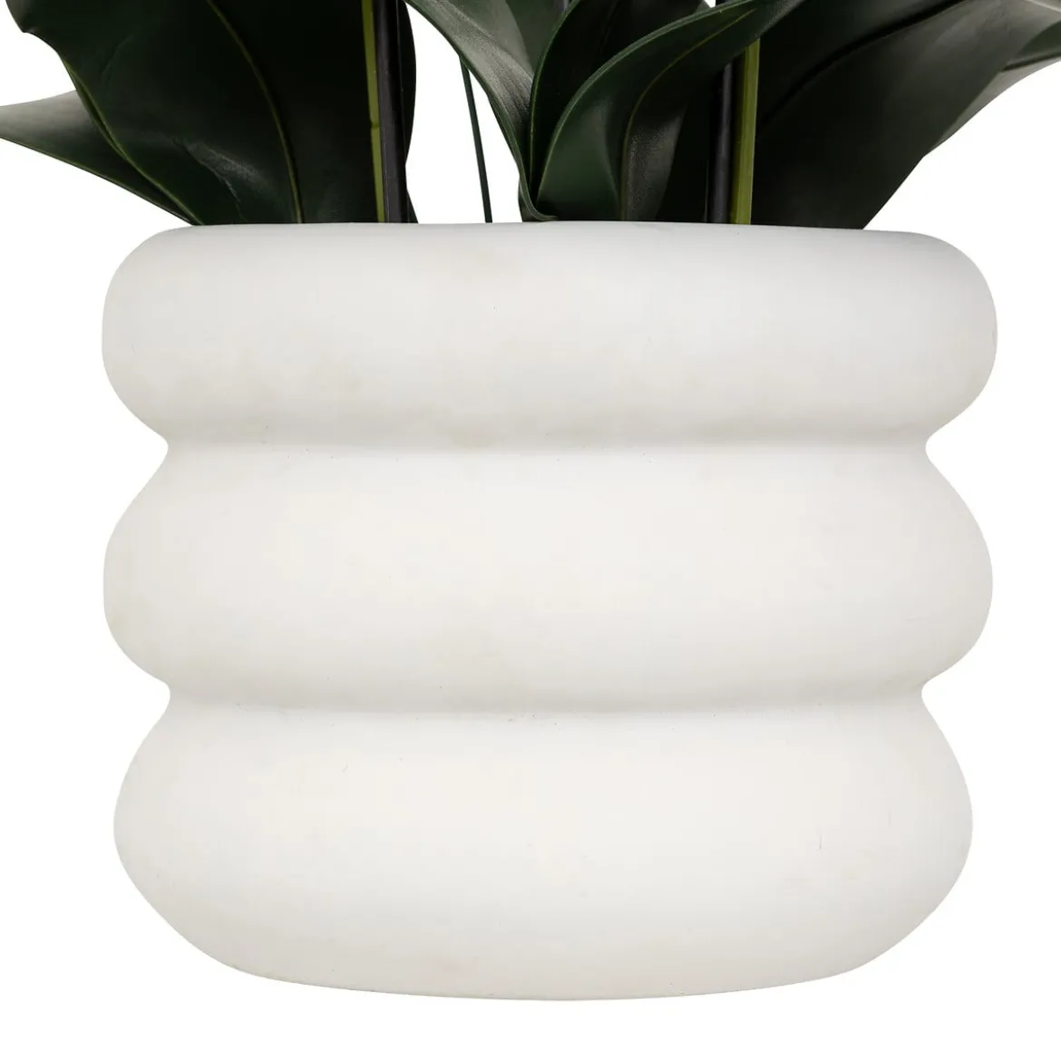 Maceta con orquídea artificial MICK blanca 80cm