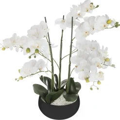 Maceta con planta artificial orquídea 54cm