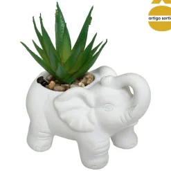 Maceta De Cemento Elefante C/Planta 10Cm