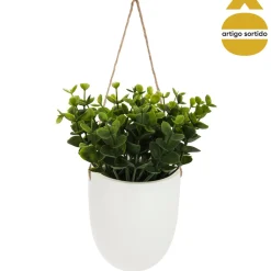 Maceta De Cerámica Colgante C/Planta