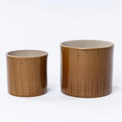 Maceta De Cerámica Zig Zag 11cm