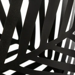 Maceta Decorativa Con Hojas Metálica Con Soporte