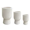 Maceta de fibra de arcilla beige
