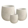 Maceta de fibra de arcilla beige