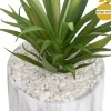 Maceta Efecto Mármol C/Planta Art.18Cm