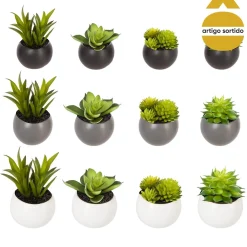 Maceta Imán Planta Artificial 6Cm