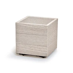 Maceta MADERA blanca eco wood 29x28,8x28,8cm