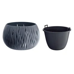 Maceta Sandy Bowl Antracita 29x20Cm