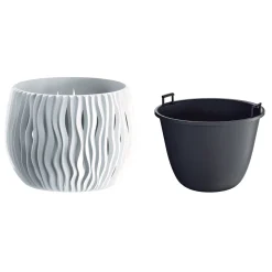 Maceta Sandy Bowl Blanca 18x14Cm