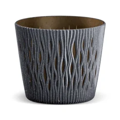Maceta Sandy Round Antracita 19x17Cm