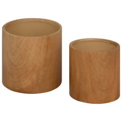 Maceta SOA de cerámica efecto madera 11,6cm
