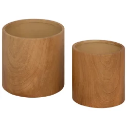 Maceta SOA de cerámica efecto madera 13,4cm