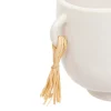 Maceta SOLEYA blanca de cerámica 30cm