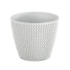 Maceta Splofy Eco Wood C/Blanco 22x26Cm